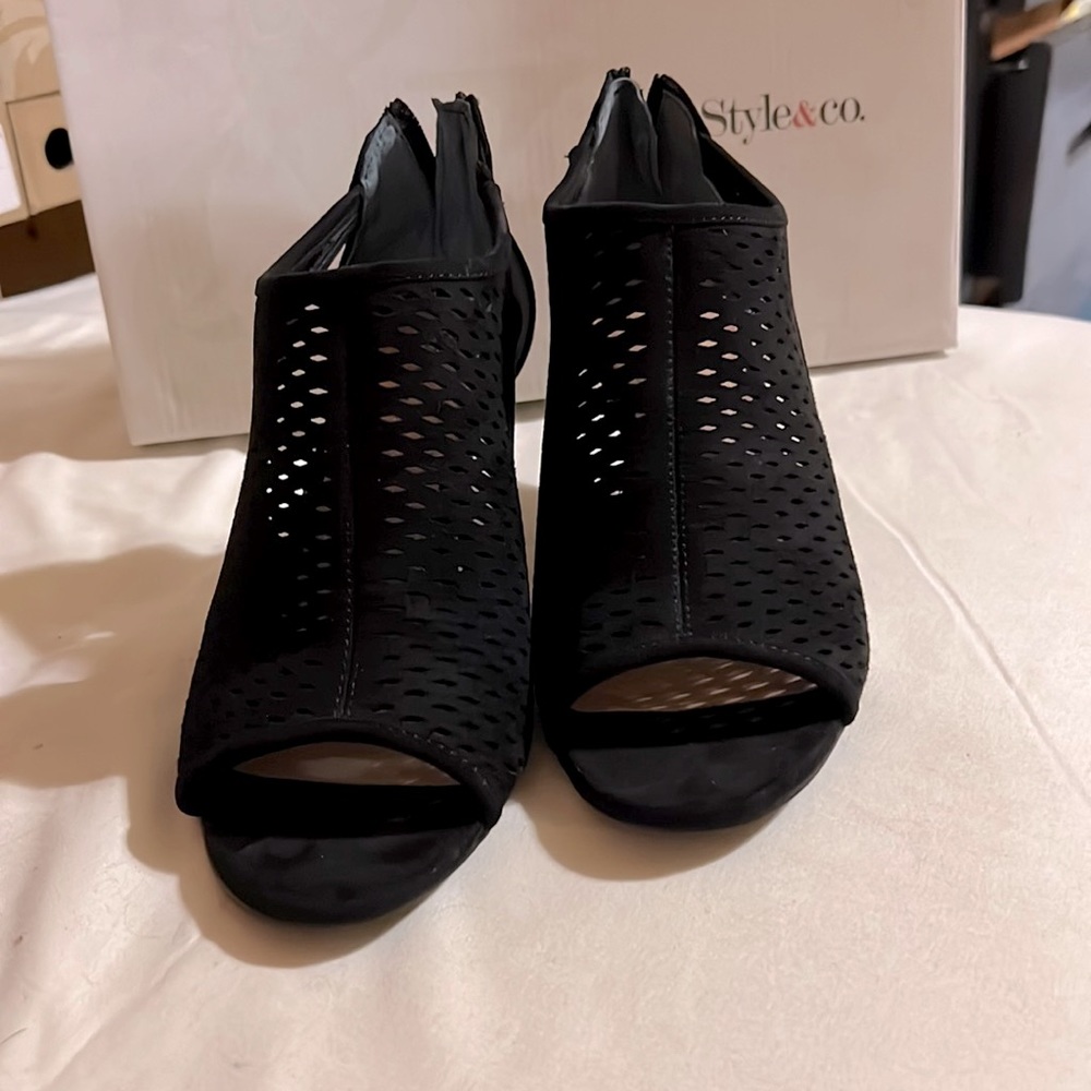 Women’s Style & Co. Haddiee 3 inch heels, black